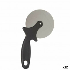 Нож для пиццы Черный Серебристый Нержавеющая сталь Пластик 21 x 1,5 x 10 см (12 шт.)
