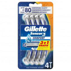 Ühekordselt kasutatav habemenuga Gillette Sensor 3 Comfort 4 ühikut