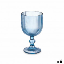 Veiniklaas Triibud Sinine Klaas 370 ml (6 Ühikut)
