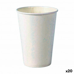 Klaaside komplekt Algon Ühekordne Papp Valge 20 Tükid, osad 220 ml (20 Ühikut)