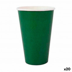 Klaaside komplekt Algon Ühekordne Papp Roheline 10 Tükid, osad 350 ml (20 Ühikut)