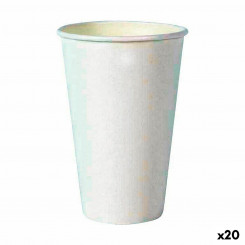 Klaaside komplekt Algon Ühekordne Papp 330 ml Valge 10 Tükid, osad (20 Ühikut)