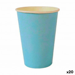 Klaaside komplekt Algon Ühekordne Papp Sinine 20 Tükid, osad 220 ml (20 Ühikut)