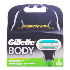 Razor replacement blade Body Gillette Body (2 uds) (2 Units)