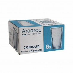 Glass Arcoroc Conique Transparent Glass (6 Units) (8 cl)