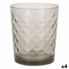 Set of glasses Sweet Home Diamonds Gray 360 ml 6 Pieces, parts (4 Units)
