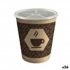 Стеклянный картон с крышкой, одноразовый кофе из алгона, 36 шт. (12 шт., детали)