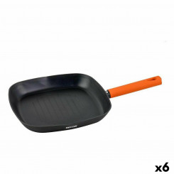 Grill pan Quttin Gastro Black Orange 47 x 29.7 x 4 cm (6 Units)