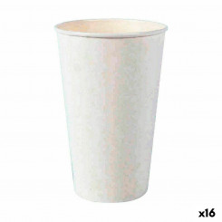 Klaaside komplekt Algon Ühekordne Papp Valge 15 Tükid, osad 450 ml (16 Ühikut)
