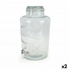Beverage dispenser La Mediterránea Faucet Glass 8 L (2 Units)