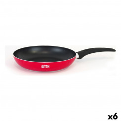 Non-stick frying pan Quttin Infinity Plus Red 30.3 x 49 cm (6 Units)