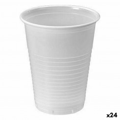 Set of reusable glasses Algon White 25 Pieces, parts 200 ml (24 Units)
