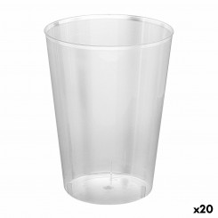 Set of reusable glasses Algon Cider Transparent 10 Pieces, parts 480 ml (20 Units)