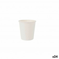 Set of glasses Algon Disposable Cardboard White 20 Pieces, parts 120 ml (24 Units)