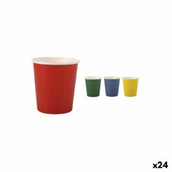 Set of glasses Algon Disposable Cardboard Multicolor 20 Pieces, parts 120 ml (24 Units)