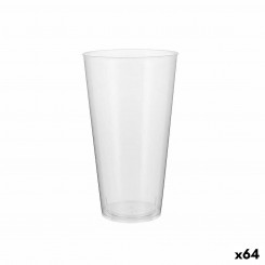 Set of reusable glasses Algon Plastmass Transparent 4 Pieces, parts 450 ml (64 Units)