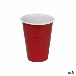 Набор многоразовых стаканов Algon Plastmass Red 10 шт., детали 450 мл (18 шт.)