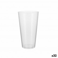 Set of reusable glasses Algon Plastmass Transparent 10 Pieces, parts 450 ml (32 Units)