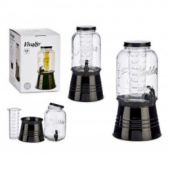 Transparent glass jug Vivalto Cooler Faucet Plastic mass 3800 ml