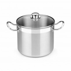 Pot with glass lid BRA Profesional 8.5 L Stainless steel Ø 24 cm Multicolored Steel Stainless steel 18/10