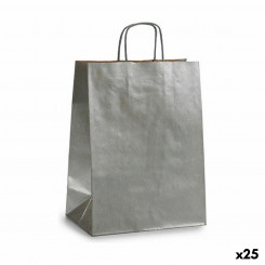 Paper Bag Silver (24 x 12 x 40 cm) (25 Units)