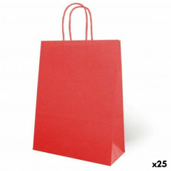 Пакеты Fama 31 x 11 x 42 см. Красная бумага С ручками 25 шт.