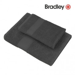 Махровое полотенце Bradley, 70 x 140 см, темно-серое, 3 шт.