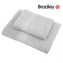 Махровое полотенце Bradley, 70 x 140 см, светло-серое, 3 шт.