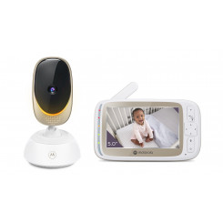 Видеоняня Motorola Wi-Fi с подсветкой Mood Light VM85 CONNECT 5,0 дюйма, белый/золотой