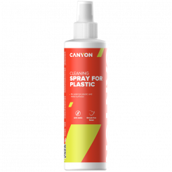 CANYON CCL22, Plastic Cleaning Spray arvutite, telefonide, faksiaparaatide ja muude kontoriseadmete välistele plast- ja metallpindadele, 250ml, 58x58x195mm, 0,277kg