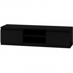 Topeshop RTV140 BLACK TV stand / entertainment center 2 shelves