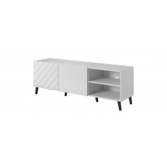RTV cabinet ABETO 150x42x52 white / white glossy