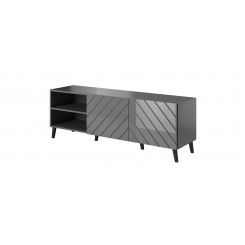 RTV cabinet ABETO 150x42x52 graphite / gloss