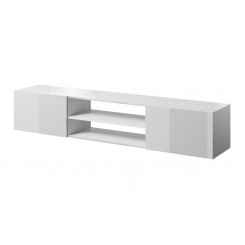 RTV cabinet SLIDE 200K 200x40x37 cm all glossy white