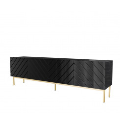 ABETO RTV шкаф на стальном каркасе золотистого цвета 200x42x60 черный/черный глянец
