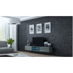 Cama TV stand VIGO GLASS 30 / 180 / 40 grey / grey gloss