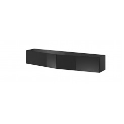 Cama TV stand VIGO SLANT 180cm (2x90) black / black gloss
