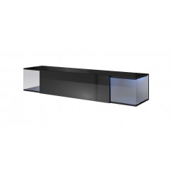 Cama TV cabinet VIGO SKY 160 / 40 / 30 black / black gloss
