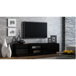 Cama TV cabinet SIGMA1 180 black / black gloss