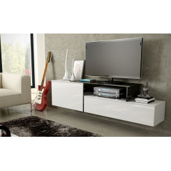 Cama TV cabinet SIGMA 3 180 white / white gloss + black