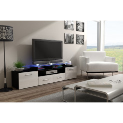 Cama TV stand EVORA 200 black / white gloss
