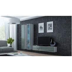 Cama Living room cabinet set VIGO 10 white / grey gloss