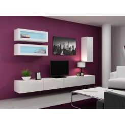 Cama Living room cabinet set VIGO 11 white / white gloss