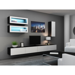 Cama Living room cabinet set VIGO 11 black / white gloss
