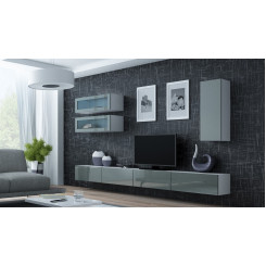 Cama Living room cabinet set VIGO 11 white / grey gloss