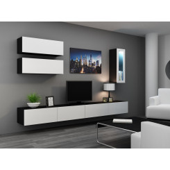 Cama Living room cabinet set VIGO 12 black / white gloss
