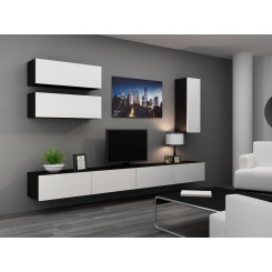 Cama Living room cabinet set VIGO 13 black / white gloss