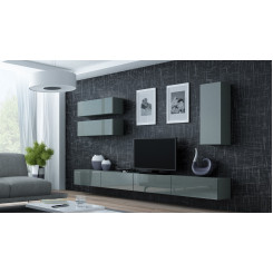 Cama Living room cabinet set VIGO 13 grey / grey gloss
