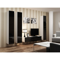 Cama Living room cabinet set VIGO 14 white / black gloss