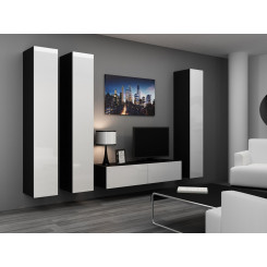 Cama Living room cabinet set VIGO 14 black / white gloss